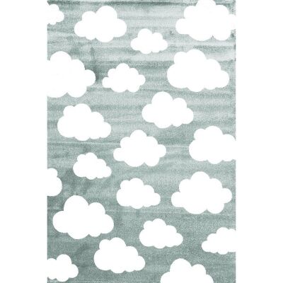 Piccolo Clouds Turkish Made Kids Rug, 160x230cm, Teal