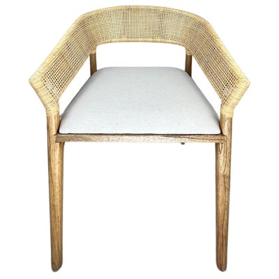 Korora Rattan & Timber Carver Dining Chair, Natural