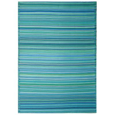 Cancun Reversible Outdoor Rug, 179x90cm, Aqua
