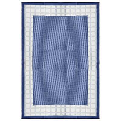 Europa Reversible Outdoor Square Rug, 270x270cm, Blue