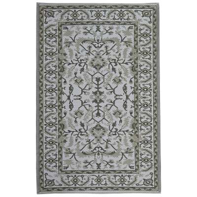 Nain Recycled Plastic Reversible Outdoor Rug, 150x238cm, White / Grey