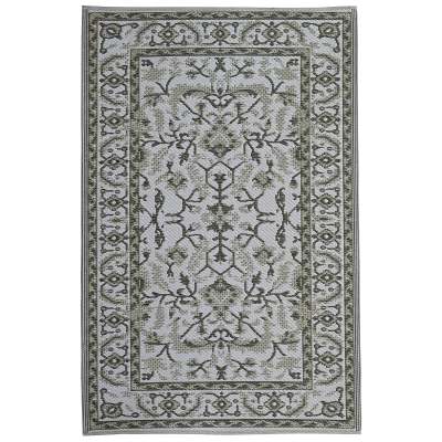 Nain Recycled Plastic Reversible Outdoor Rug, 180x270cm, White / Grey