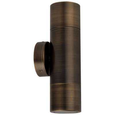 Roslin IP65 Exterior Up / Down Wall Light, MR16, Antique Brass