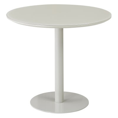 Bellano Glass Top Round Dining Table, 90cm, Tofu