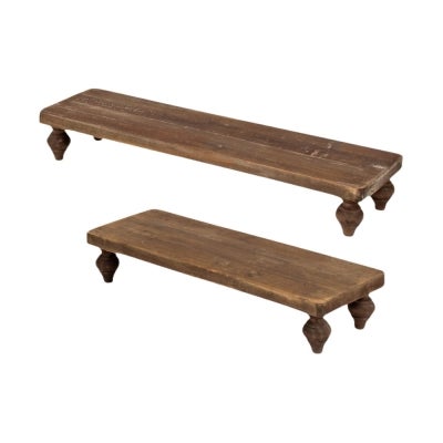 Colmar Reclaimed Fir Timber Stands, Set of 2
