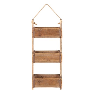 Colmar Reclaimed Fir Timber Hanging Basket Shelf