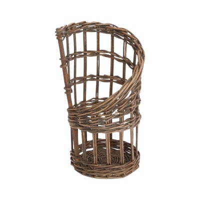 Luna Rattan Baguette Basket, Dark Natural