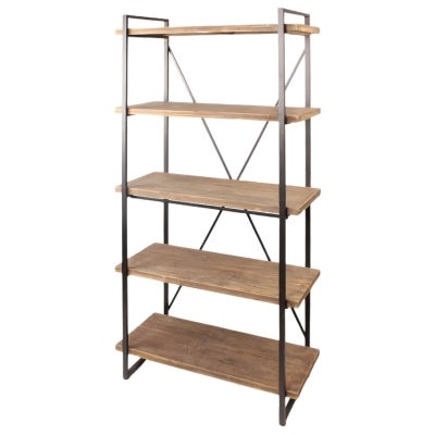 Colmar Reclaimed Fir Timber & Metal Display Shelf