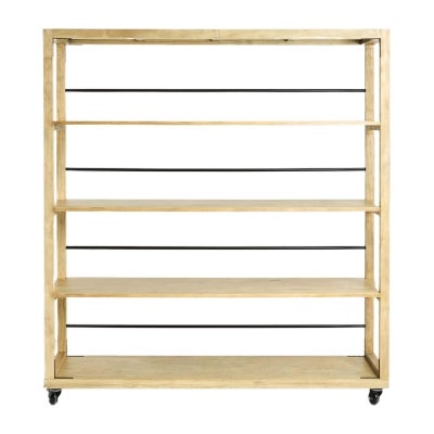 Lorraine Pine Timber Display Shelf with Castors