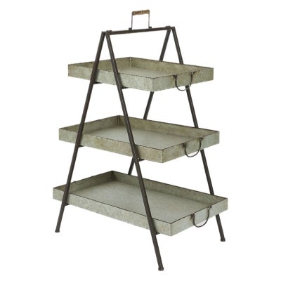 Remy Iron A-frame 3-Tier Display Shelf / Garden Tray Stand