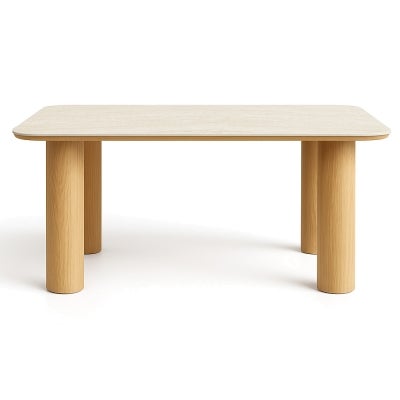 Prelude Sintered Stone Top Dining Table, 200cm, Oak