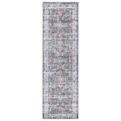 Provence Monaco Transitional Runner Rug, 300x80cm, Grey / Multi