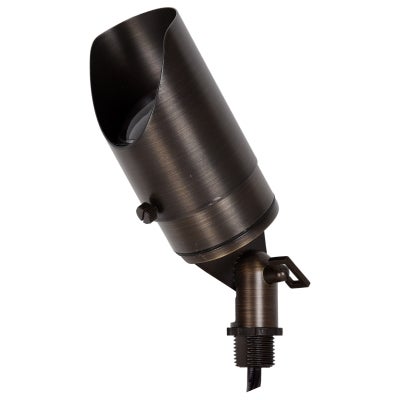 Boorea IP65 Brass Garden Spike Spotlight, 12V, 5W, 3000K, Weathered Bronze