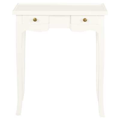 Queen Ann Mahogany Timber Phone Table, 62cm, White