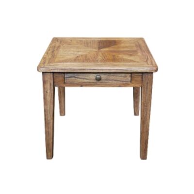 Auberge Parquetry Reclaimed Elm Timber Side Table
