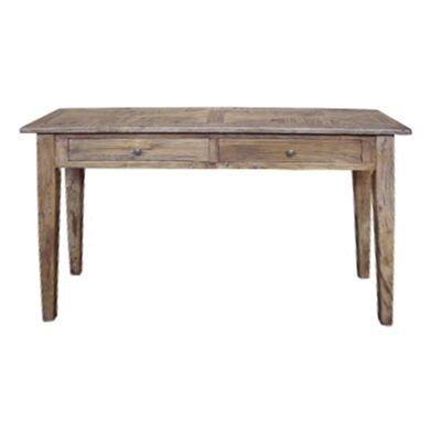 Auberge Parquetry Reclaimed Elm Timber Hall Table, 140cm