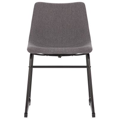 Prato Commercial Grade Waterproof Fabric Dining Chair, Dark Grey