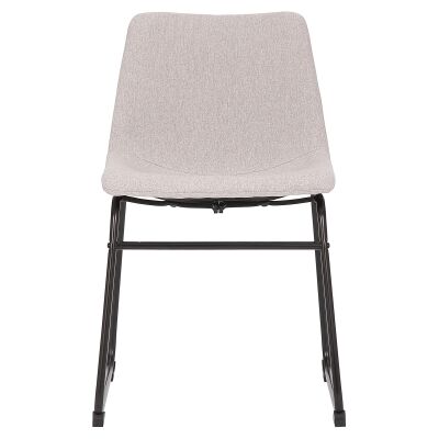 Prato Commercial Grade Waterproof Fabric Dining Chair, Light Grey
