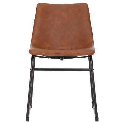 Prato Commercial Grade Faux Leather Dining Chair, Tan