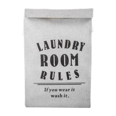 Laundry Room Rules Fabric Laundry Hamper