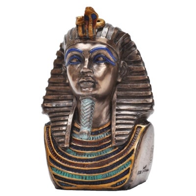 Veronese Cold Cast Bronze Coated Bust Sculpture, King Tutankhamun