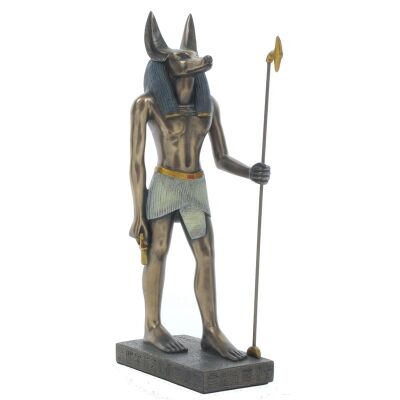Veronese Cold  Cast Bronze Egyptian Mythology Figurine, Standing Anubis, Small
