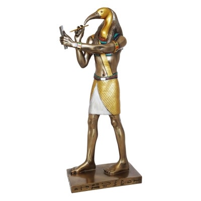 Veronese Cold Cast Bronze Coated Egyptian Mythology Figurine, Thoth