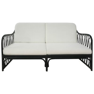 Albion Rattan Sofa, 2.5 Seater, Black