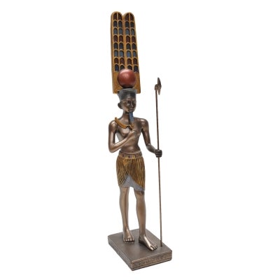 Veronese Cold Cast Bronze Coated Egyptian Mythology Figurine, Amun-Ra