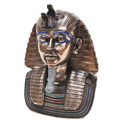 Veronese Cold Cast Bronze Coated Bust Sculpture, King Tutankhamun, Large