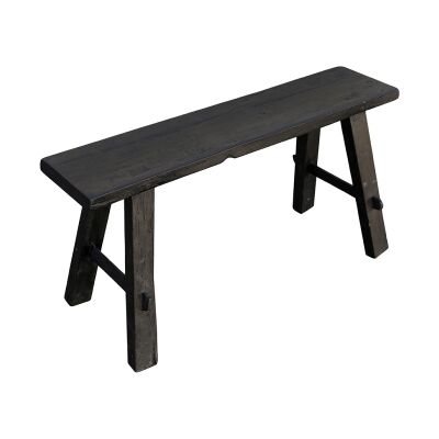 Bella Recycled Timber Oriental Bench, 80cm, Black