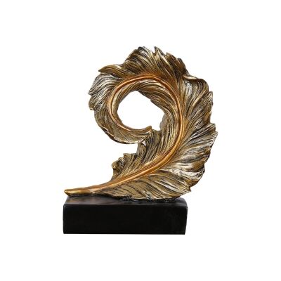 Lissom Feather Sculpture, #2, Gold