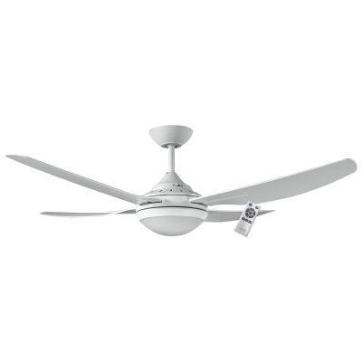 Ventair Royale II Indoor / Outdoor DC Ceiling Fan with LED Light & Remote Control, 132cm/52", White