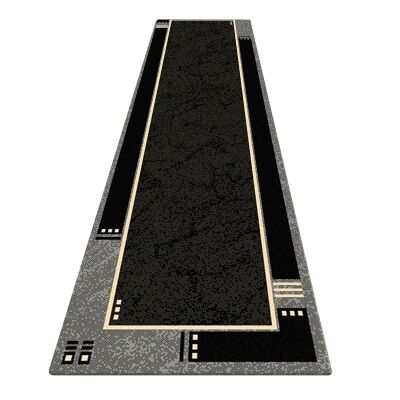 Legacy Lonnie Modern Runner Rug, 80x300cm, Black