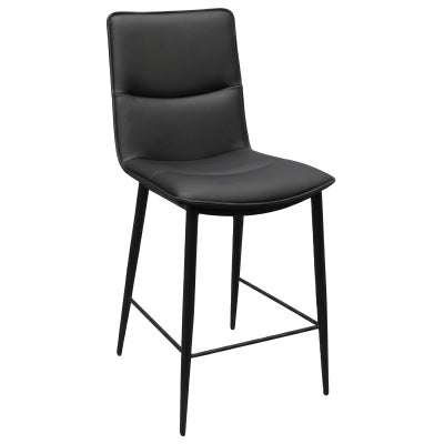 Rovelle PU Leather Counter Stool, Black