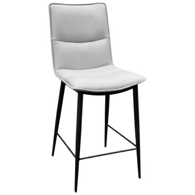 Rovelle PU Leather Counter Stool, Grey