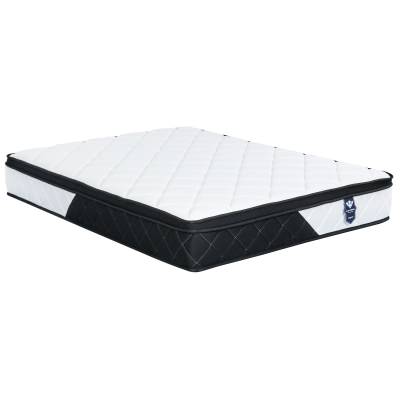 Star Bedding S-100 Boxed Euro Top Pocket Spring Medium Firm Mattress, Queen