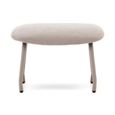 Calithe Chenille Fabric Footstool, Beige