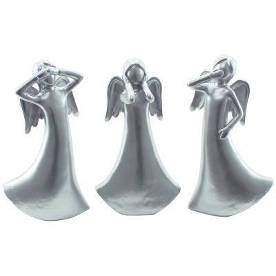 Three Wisdom Angels Statue Decor, Assort of 3