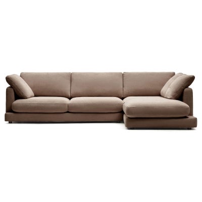 Enix Fabric Modular Corner Sofa, 4 Seater with RHF Chaise, Taupe