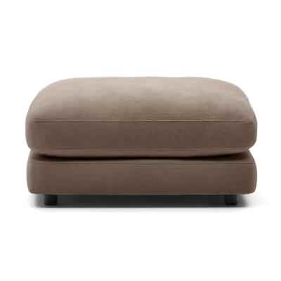 Enix Fabric Square Ottoman, Taupe