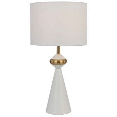Satillo Iron Base Table Lamp, White 