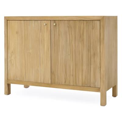 Claudia Teak Timber 2 Door Sideboard, 110cm, Natural