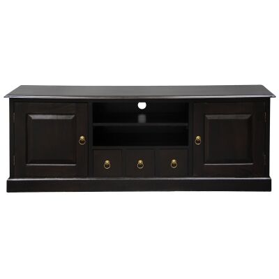 Tasmania Mahogany Timber 2 Door 3 Drawer TV Unit, 160cm, Chocolate