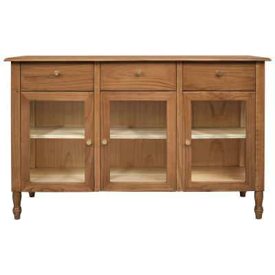 Winston Mindi Wood 3 Door 3 Drawer Buffet Table, 140cm, Almond