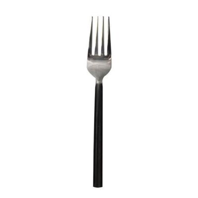 French Country Black Handle Forged Iron Dinner Fork