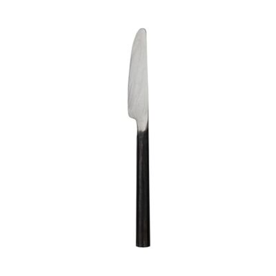 French Country Black Handle Forged Iron Dessert Knife