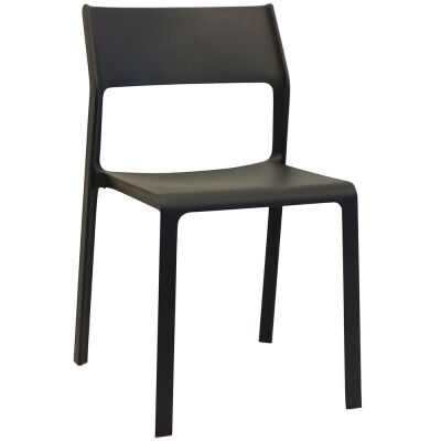 Trill Italian Made Commercial Grade Indoor / Outdoor Dining Chair, Anthracite