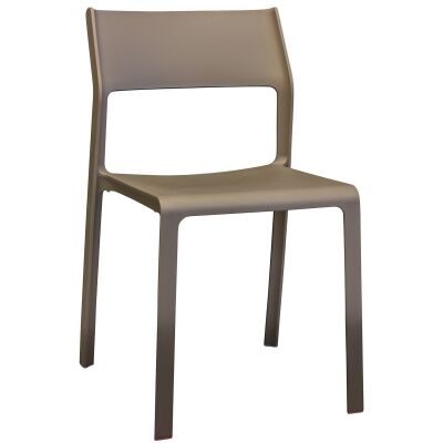 Trill Italian Made Commercial Grade Indoor / Outdoor Dining Chair, Taupe