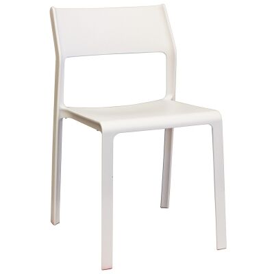 Trill Italian Made Commercial Grade Indoor / Outdoor Dining Chair, White